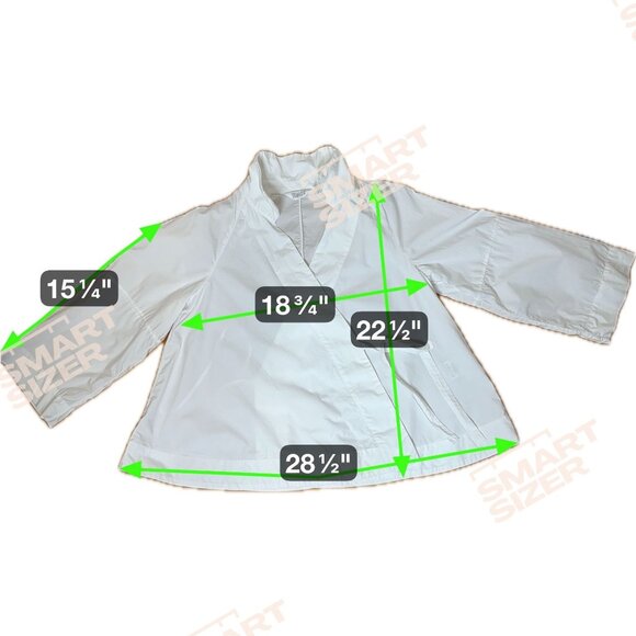 TOAST White Wrap Blouse S Cotton Portugal Minimalist Elevated Everyday Layering - Picture 8 of 11